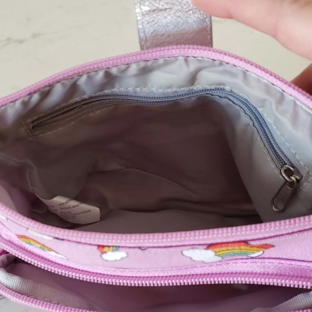Girls Pink Small Rainbow Theme Purse